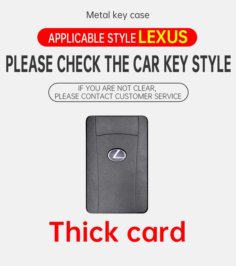Zinc Alloy Car Card Smart Remote Key Case Cover Protect Holder Shell For Lexus F Sport ES LM GS IS NX RX LX LS RX300 Accessories