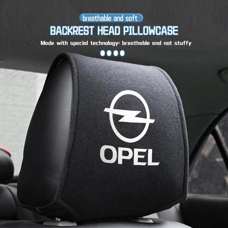 Car Logo Headrest Cushion Cover Badge Head Neck Pillow Case For Opel ADAM ASTRA J K CORSA E INSIGNIA MOKKA VIVA Meriva DP2
