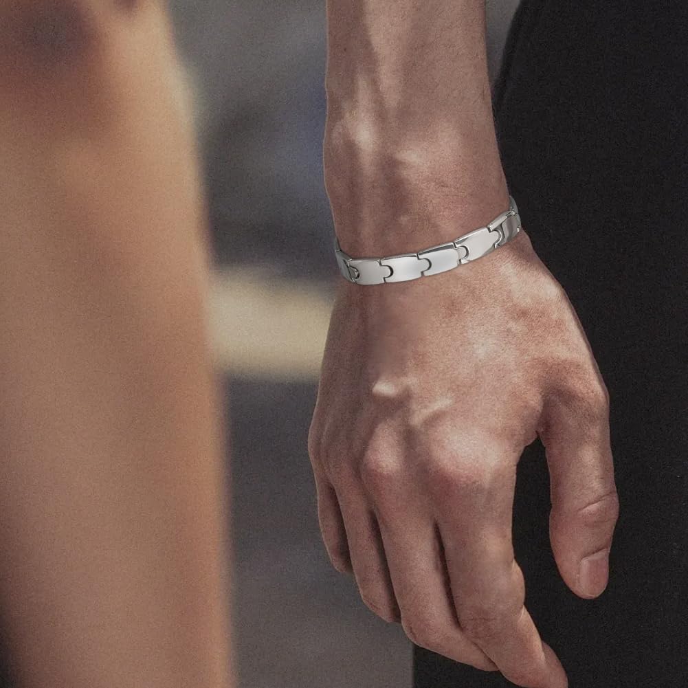 Браслет из титана и германия 14 гран чистого германия легкий браслет из германия мужской браслет из стали [BEFOSHINN] 99,99% антистатический (220 см,