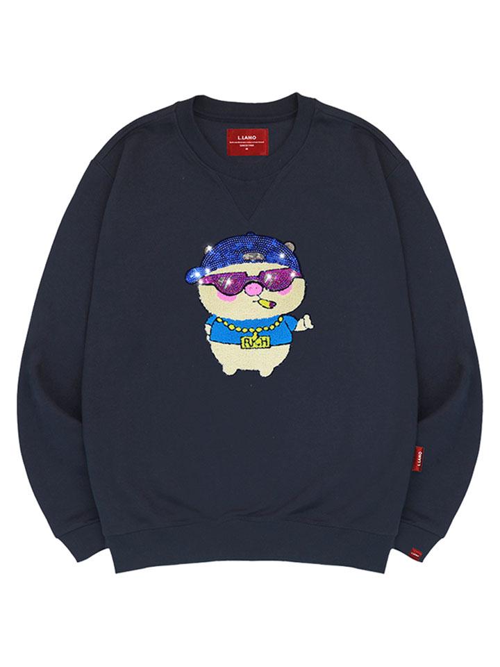 Свитшот Ellamo Boucle Pig Унисекс Большие Размеры S~4XL (Тип А)