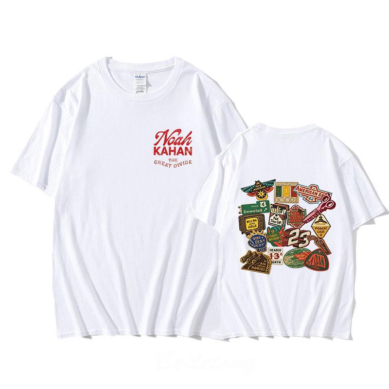 100% Хлопок Футболка Noah Kahan Streetwear Короткий Рукав Круглый Вырез Футболки Женские Мужские Повседневная Мода Графическая Печать Топы Лето