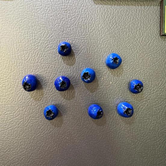 6 шт. 3D Магнит на холодильник Черника Сделай сам Дом Офис Кухня Шкафчик Холодильник Смола Мини Ягода Фрукт Магнитное Украшение Орнамент