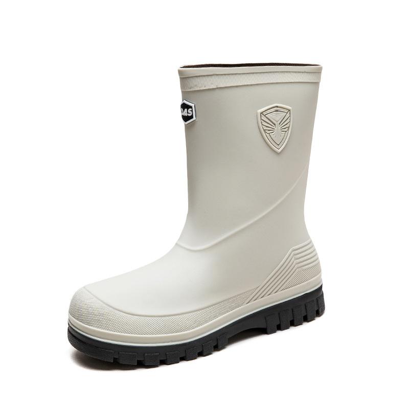 Мужские модные универсальные резиновые сапоги средней высоты, износостойкие, на толстой подошве, кухонные, для морской рыбалки, нескользящие, водонепроницаемые