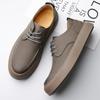 Men Leather Shoes Thick Soft Sole Lace Up Casual Shoes British Style Business Formal Shoes for Men Fashion Outdoor Light Casuals