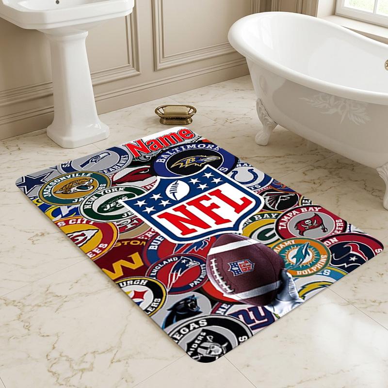 Custom Nfl Art Area Rug Living Room Nonslip Soft Carpet For Bedroom Game Playroom Sofa Office Home Decor Doormat Christmas Gift C103113