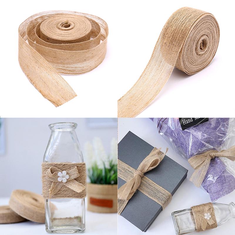 Лента из мешковины 10 м, натуральная винтажная джутовая веревка, подарочная упаковка своими руками, свадебная вечеринка