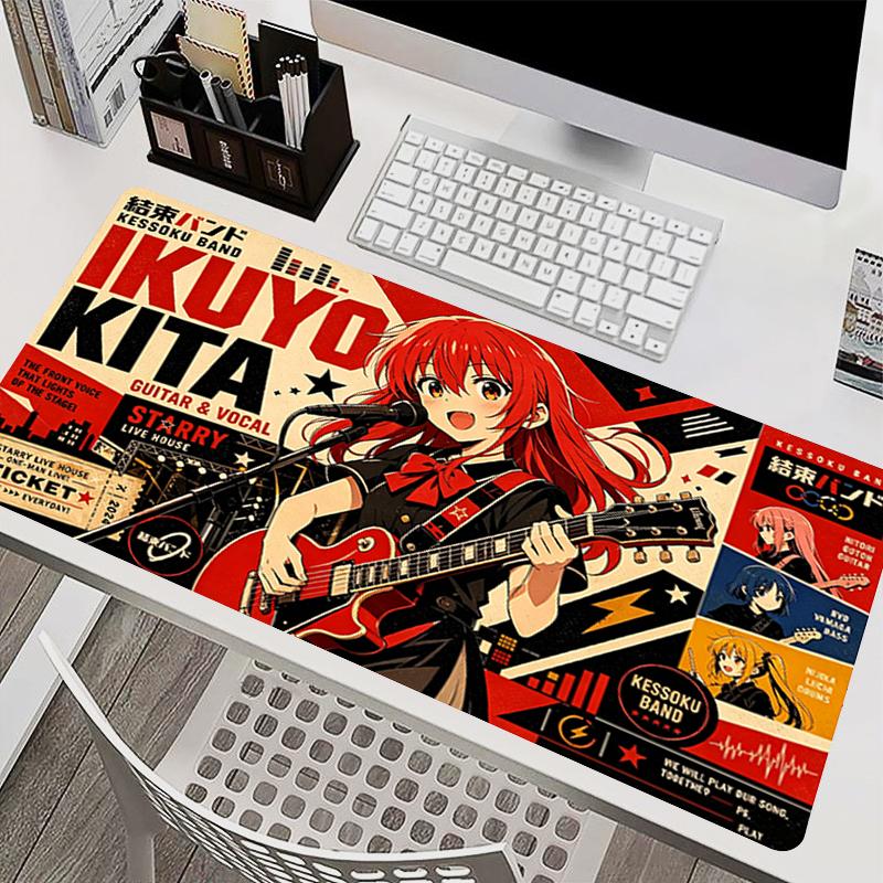 Mouse Pad Bbocchi The Rrock Anime Extended Mouse Pad Kawaii Gaming Accessories Computer Keyboard Desk Mat Large Gamer Mousepad