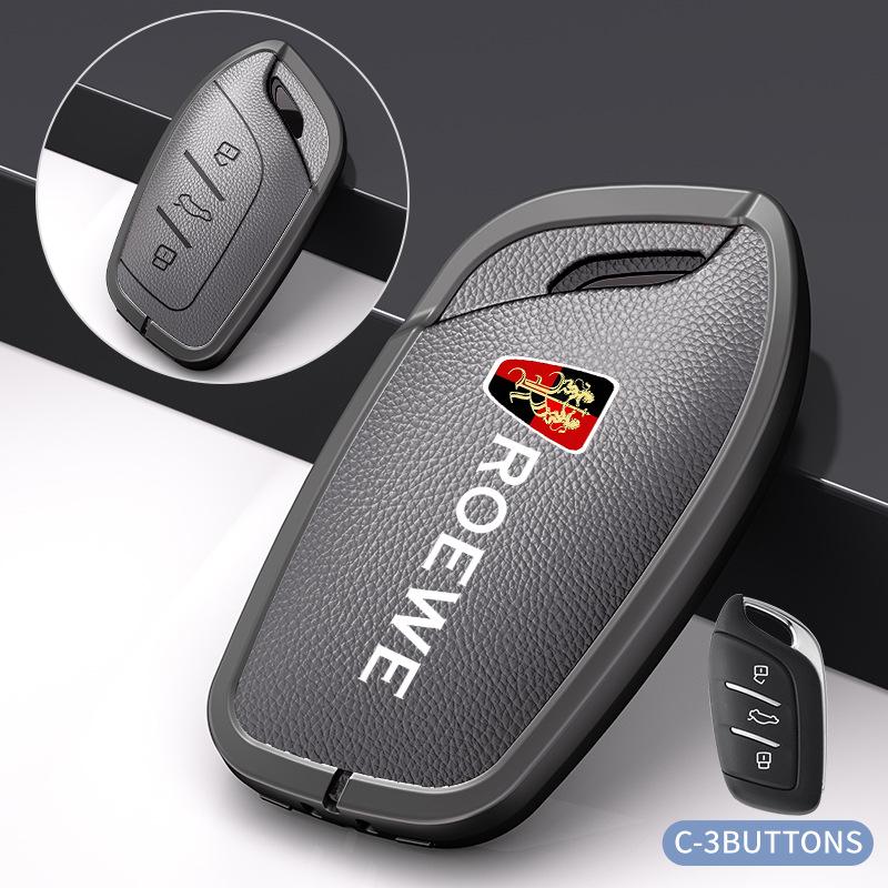 Совместимый чехол для ключа для Roewe RX5 16-20, i6, RX8, RX3, EI5 - Металлический корпус с пряжкой