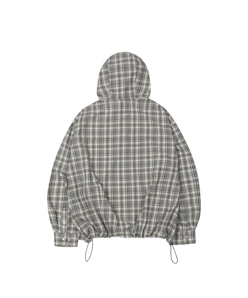 Куртка-дождевик с капюшоном Secondmono Check [Бежевый]_Sejk011Beige