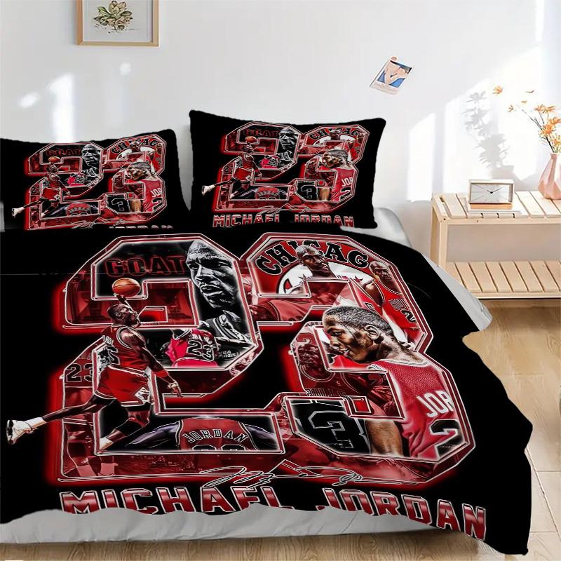 Michael Jordan'S Legacy Numbers Print 3Pcs Bedding Setduvet Cover With 2 Bedropillowcase Home Birthday Gift