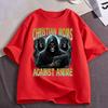 Christian Moms Against Anime Gothic Skull Funny Meme T Shirts Unisex Unisex Casual Oversized Fashion Short Sleeve Tshirt Streetwear
