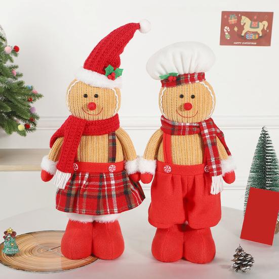 Пряничный человечек, кукла с длинными ногами, кукла-пряничка для девочек и мальчиков, плюшевая игрушка, рождественское украшение для вечеринок в офисе и дома