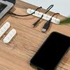Универсальный зажим-органайзер для кабелей для всех типов USB Type-C, фиксирующее клейкое крепление на стол/стену