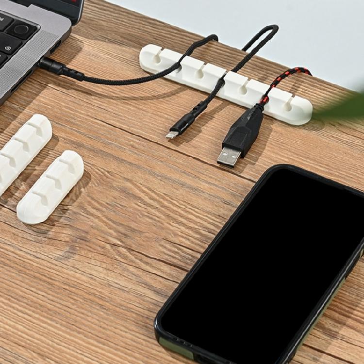 Универсальный зажим-органайзер для кабелей для всех типов USB Type-C, фиксирующее клейкое крепление на стол/стену