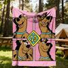 1 шт. Плед Scooby Doo для улицы, легкий, фланелевый, мягкий и теплый, для использования в любое время года на диване