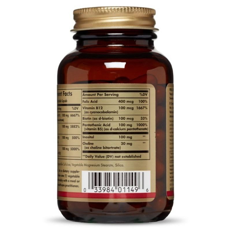 Solgar B-Complex "100" Растительные капсулы, 50 таблеток, 1 шт.