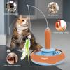 Interactive Cat Toy for Indoor Cats  Automatic Pet Feather Exercise Toys 360° Rotating Feather and Track Balls with Bell