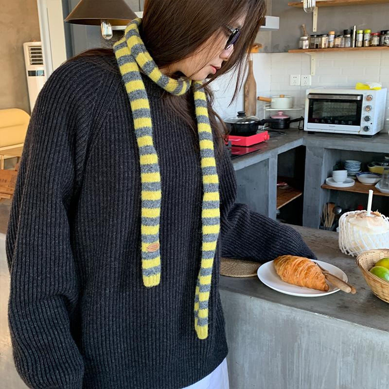 Autumn And Winter Striped All-match Warm Scarf Korean Style Atmosphere Student Scarf