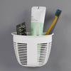 Hanging Wall Basket No Drilling Adhesive Storage Holder Small Trash Can Makeup Toiletries Box for Kitchen Bathroom Supplies