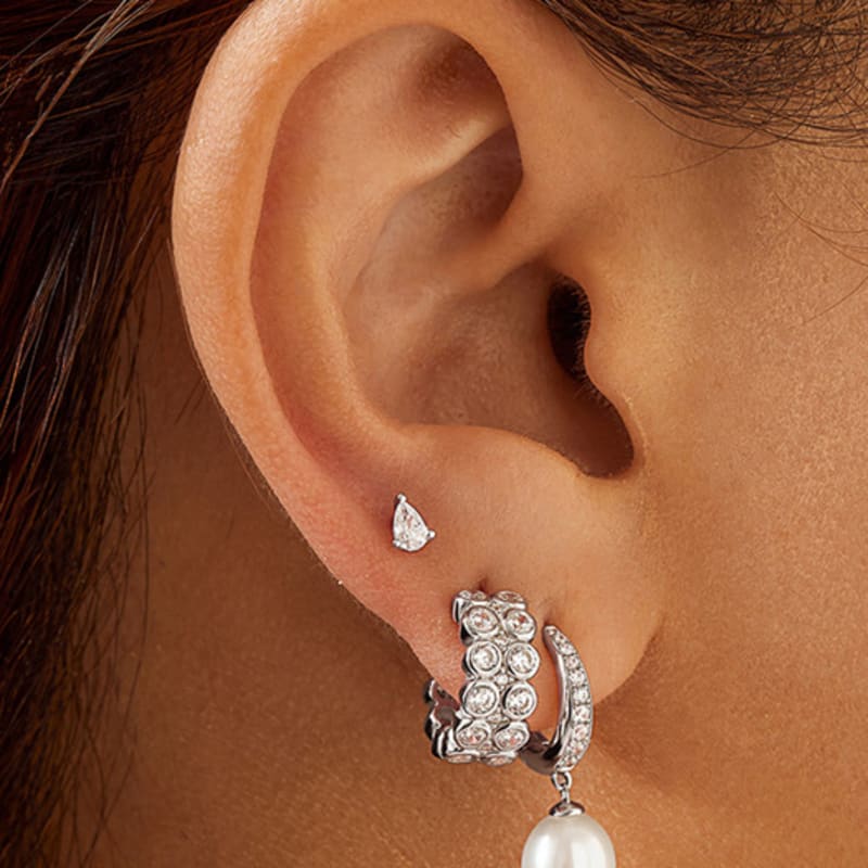 ANIA HAIE Natural Freshwater Pearl Drop 925 Silver Earrings E058-03H