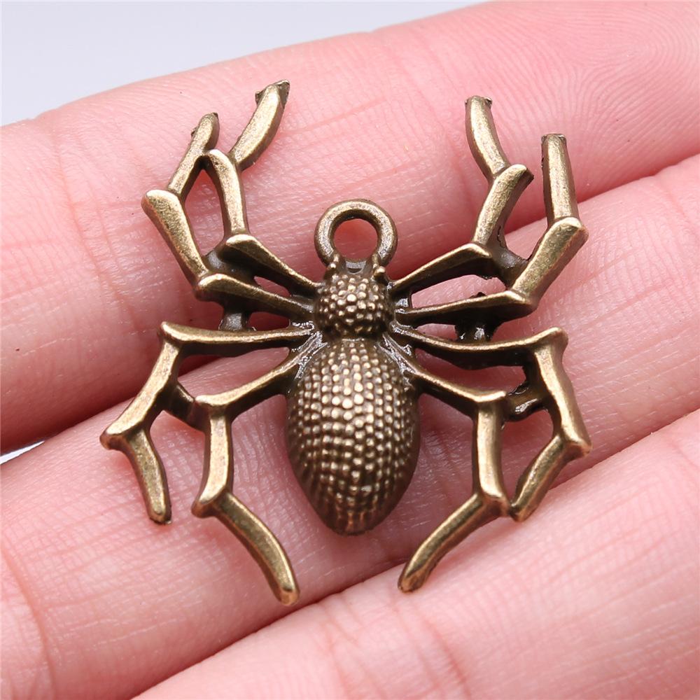 10pcs Spider Charms For Halloween Jewelry Making Halloween Decoration Handmade Craft Accessories