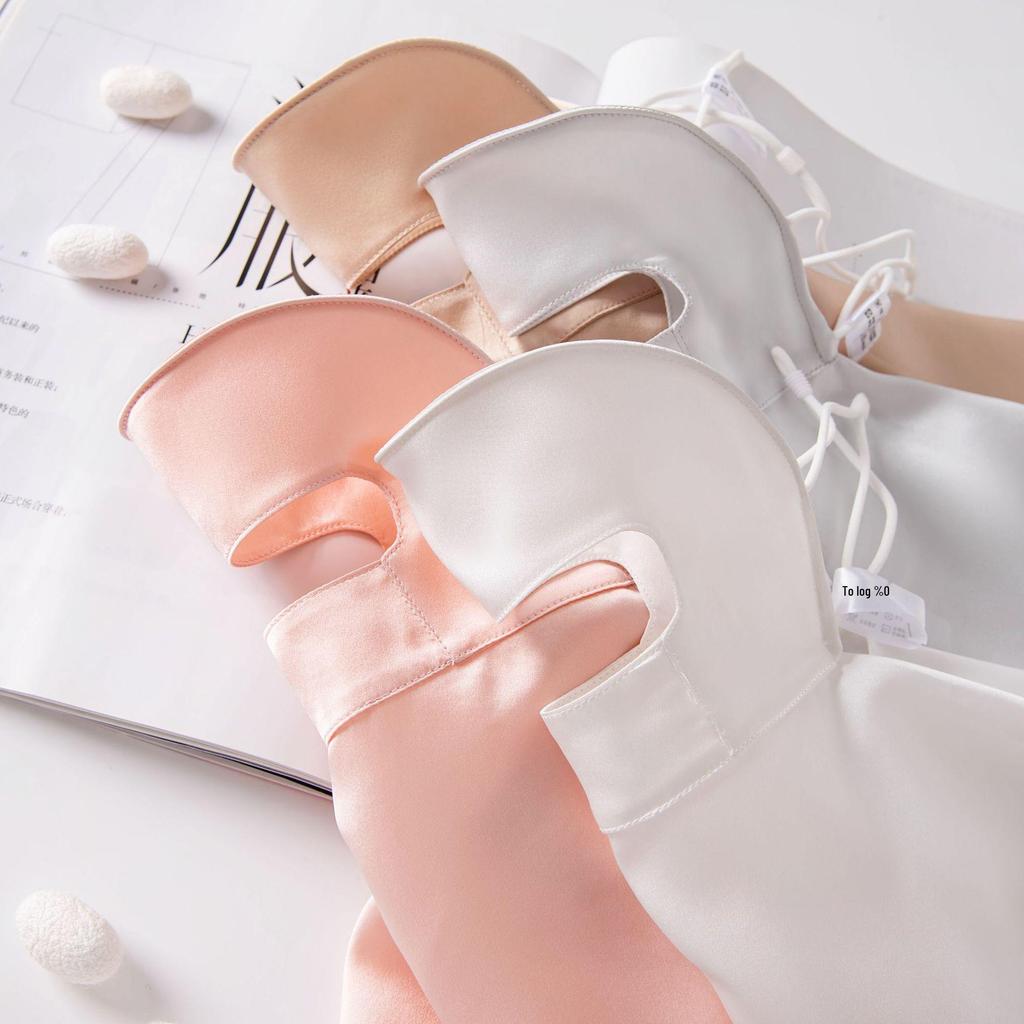 2025 Шелковая маска от солнца фейскини: Маска из шелка тутового дерева для полной защиты лица и шеи от УФ-лучей