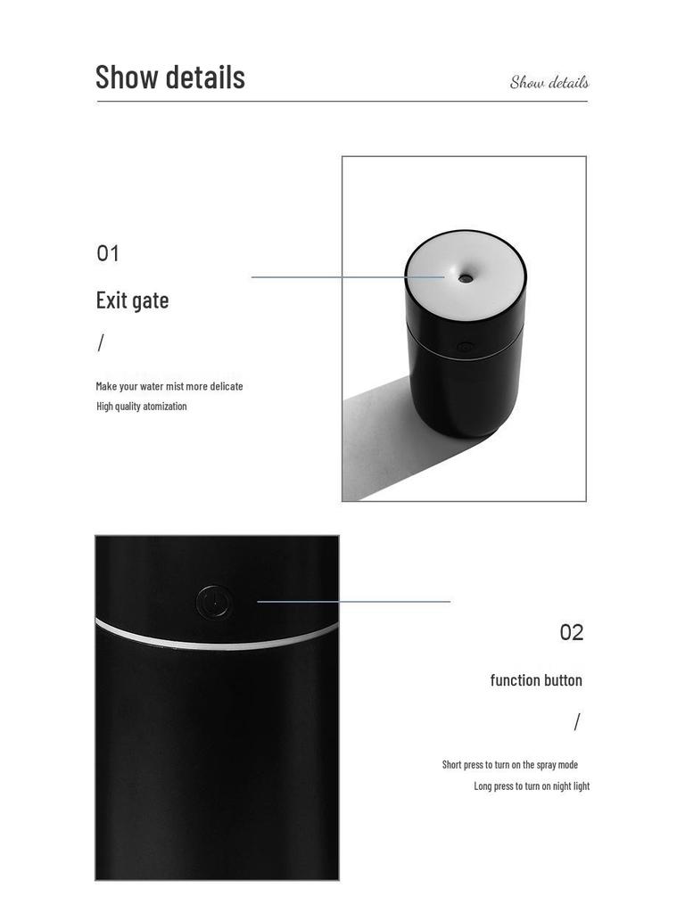 Rechargeable Mini Colorful Cup Humidifier for Home & Car Aromatherapy