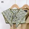 Front Tie Fake Collar For Women Vintage Print Detachable Collars Houndstooth Letter Fake Collar Shawl Wrap Scarf Neckwear Cape