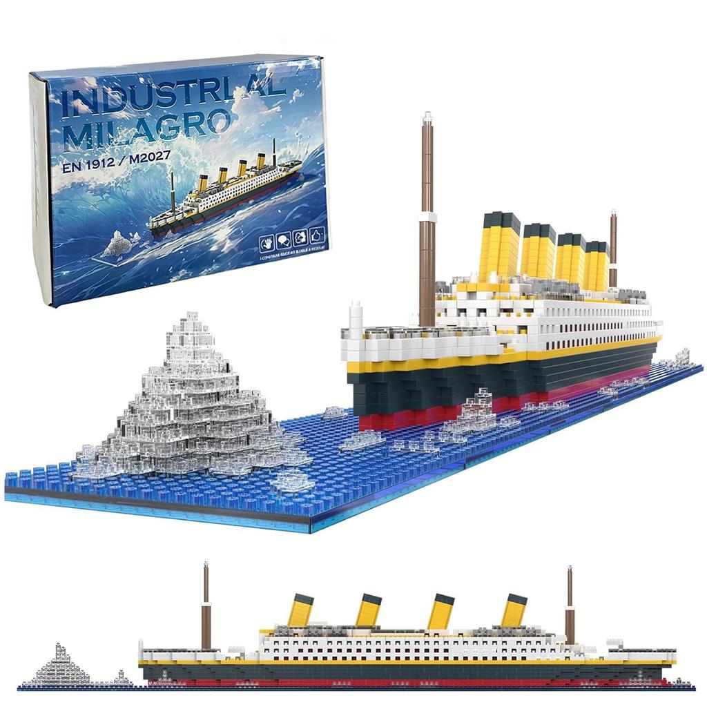 Vortalia Real Hobby Series Titanic Ship Building Blocks Set, Titanic Luxury Cruise Ship, Assembly Kit, Gift for Birthdays and Christmas, Boys, Girls,