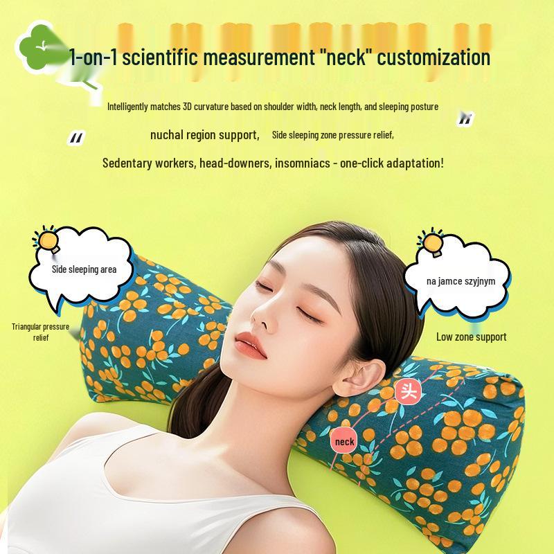 Triangular Buckwheat Neck and Lumbar Support All-Cotton Mugwort Pillow