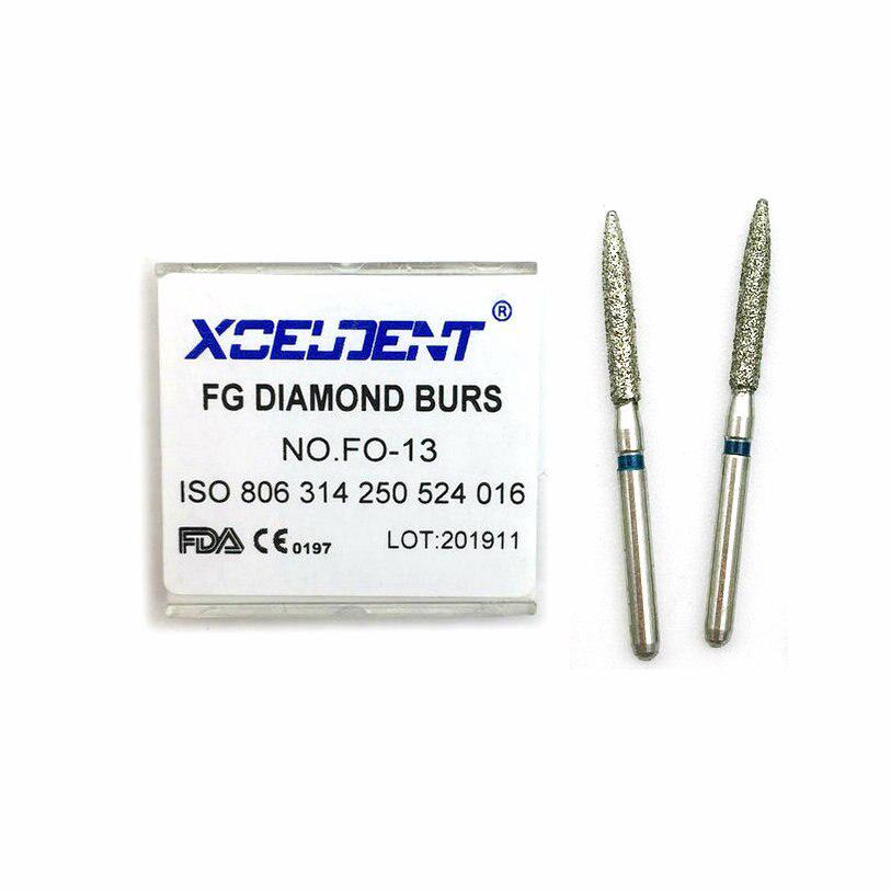 10 шт., стоматологические алмазные боры, высокоскоростные боры, средние стоматологические инструменты для полировки зубов для стоматолога FO-13