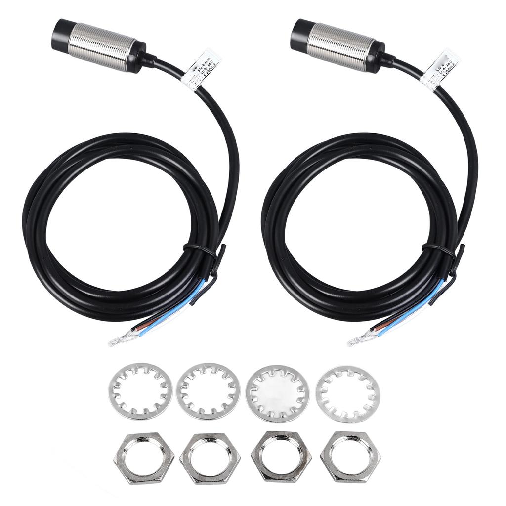 2 шт. Индуктивный датчик приближения 8 мм, расстояние обнаружения, постоянный ток, 4 провода, NPN, NO, NC, датчик приближения