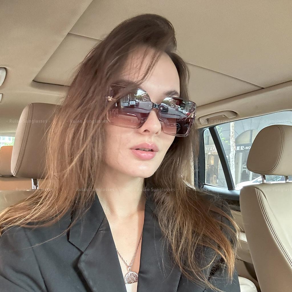 Luxury Square Designer Fashion Big Sunglasses for Women Glasses Brand Woman Women's Retro Shades UV400 Sunglasses Eyewear