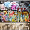 3d Graffiti Large Mural Fashion Style Trend Street Wall Mural Brick Graffiti Wallpaper Kids Bedroom Murals Home Decor