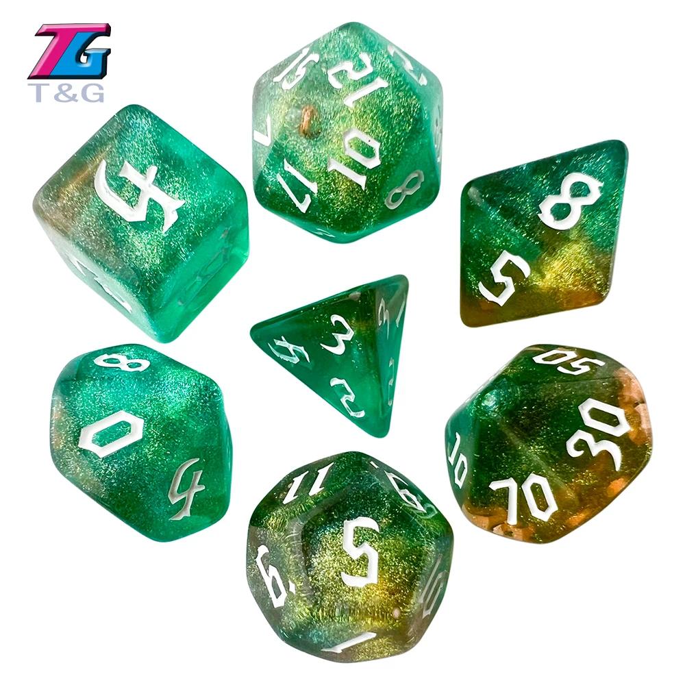 DND Dice RPG Dice Удивительные цвета, смешивание, фэнтези, эффект звездного света, уникальные стили ретро-шрифтов для карточных игр