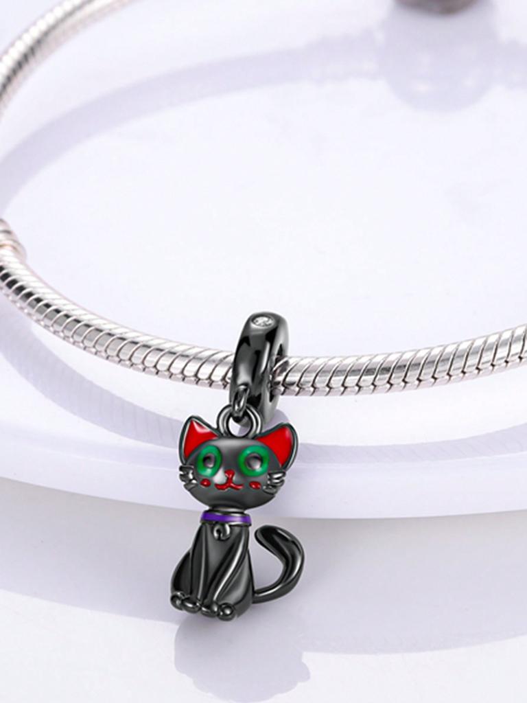 Charms Plata Copper Colors Cute Cat Peacock Elephant Beads Charm Pendant For Original Bracelet For Women Diy Jewelry Love Gift