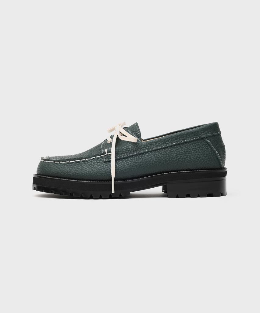 Firenze Atelier [Vibram] Стандартная Повседневная Подошва Лоферы 5099 [Глубокий Зеленый Emboss]