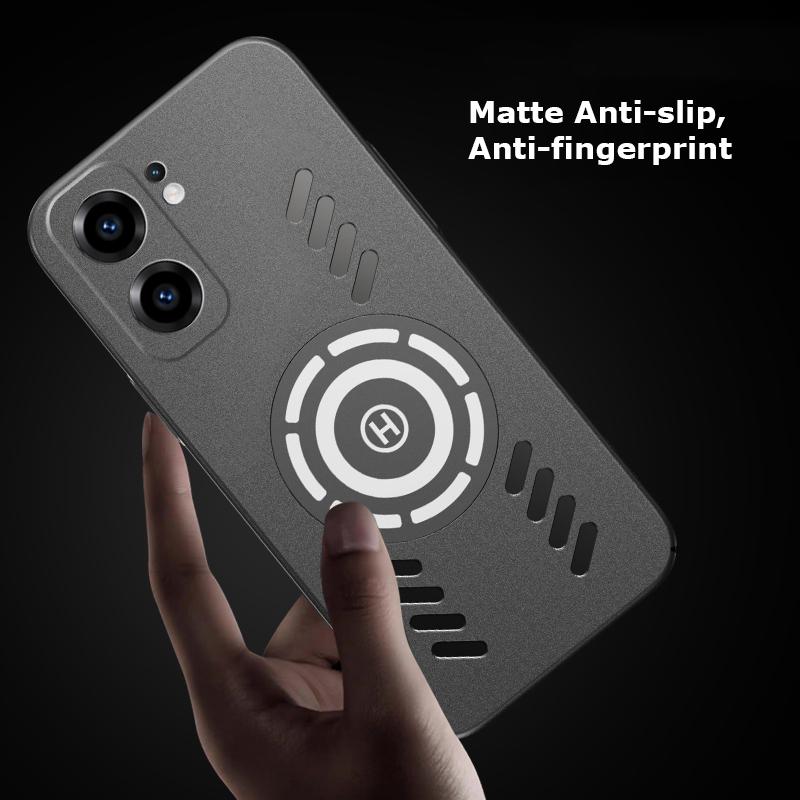 Для vivo iQOO Neo 9 9s 8 7 6 5 SE S Pro Racing Rock Sand Ice Магнитное рассеивание тепла Матовый чехол для ПК с защитой от отпечатков пальцев Дышащий охлаждающий чехол