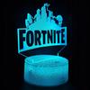 Fortnite Battle Royale Led 3D Night Light For Kids + Remote Control