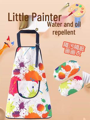 Детский водонепроницаемый фартук для рисования и фартук, надеваемый задом наперед