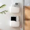Wall-mounted Phone Remote Control Organizer Multi-functional Non-marking With Compartment Storage Rack Creative Phone Holder