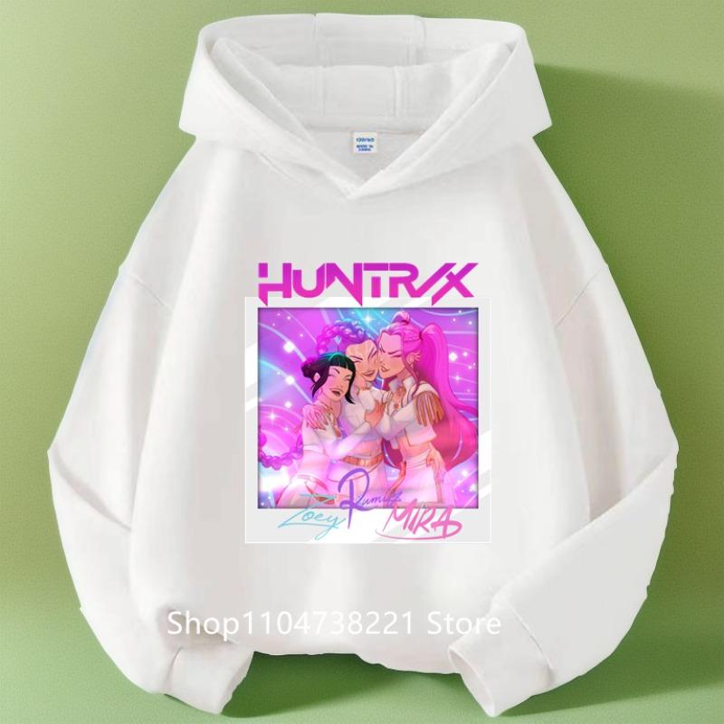 KPop Охотники на демонов Huntrix Толстовка Детская Толстовка с капюшоном Пуловеры для маленьких девочек Модная верхняя одежда для мальчиков Детская одежда