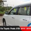 Для Toyota Prado J150 2010-2013 2014 2015 2016 2017 2018 Автомобильные дефлекторы окон дверей, солнцезащитные козырьки, защита от дождя, вентиляционные накладки