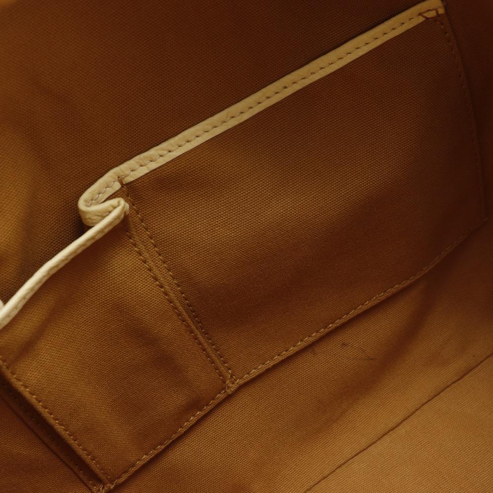 Celine Mini Boston Bag Tote Bag Triomphe Off White Leather Women Used