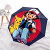 1 шт. Автоматический зонт Pokemon Пикачу, 8 ребер, портативный, складной, черный железный каркас для улицы, пляжа, путешествий, пляжный зонт 151