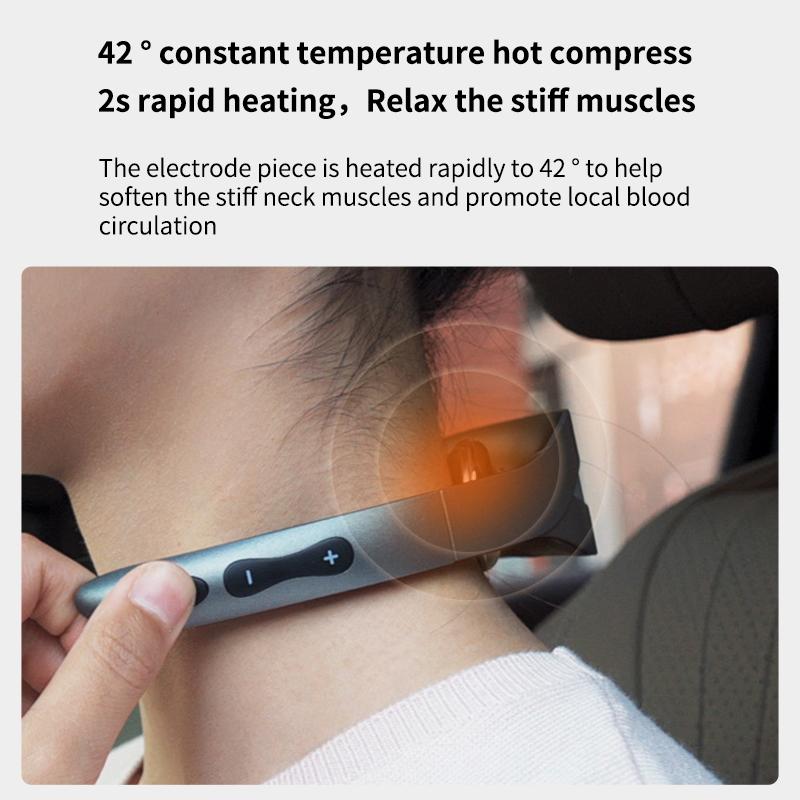 Складной инструмент для массажа шеи, импульсный массажер для шейного отдела, 5 режимов, 15 интенсивностей, массаж для шеи, релаксация