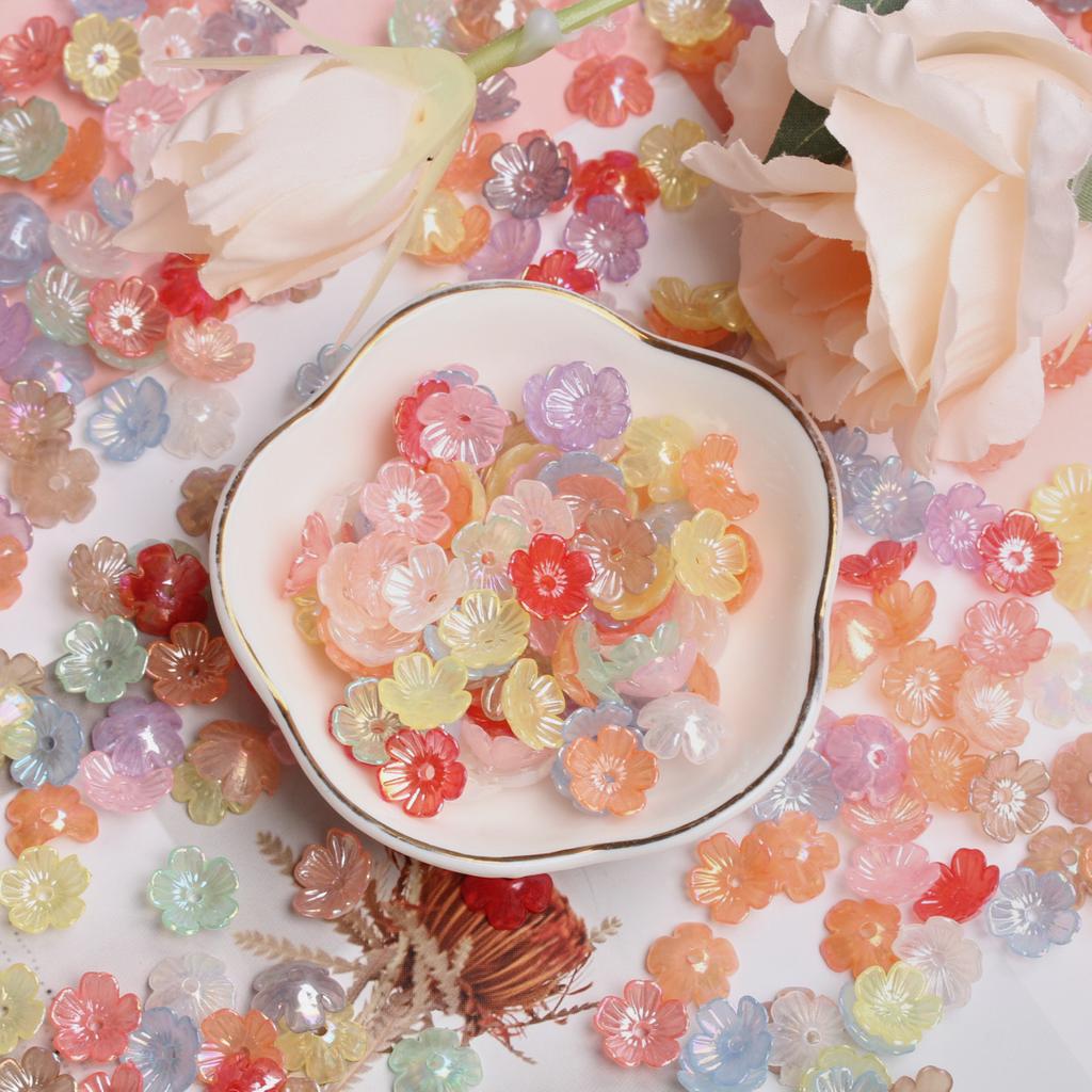 Изготовление украшений своими руками Маленькая ромашка Акриловая подвеска Бусины россыпью 10,5 мм Цветочные модные бусины