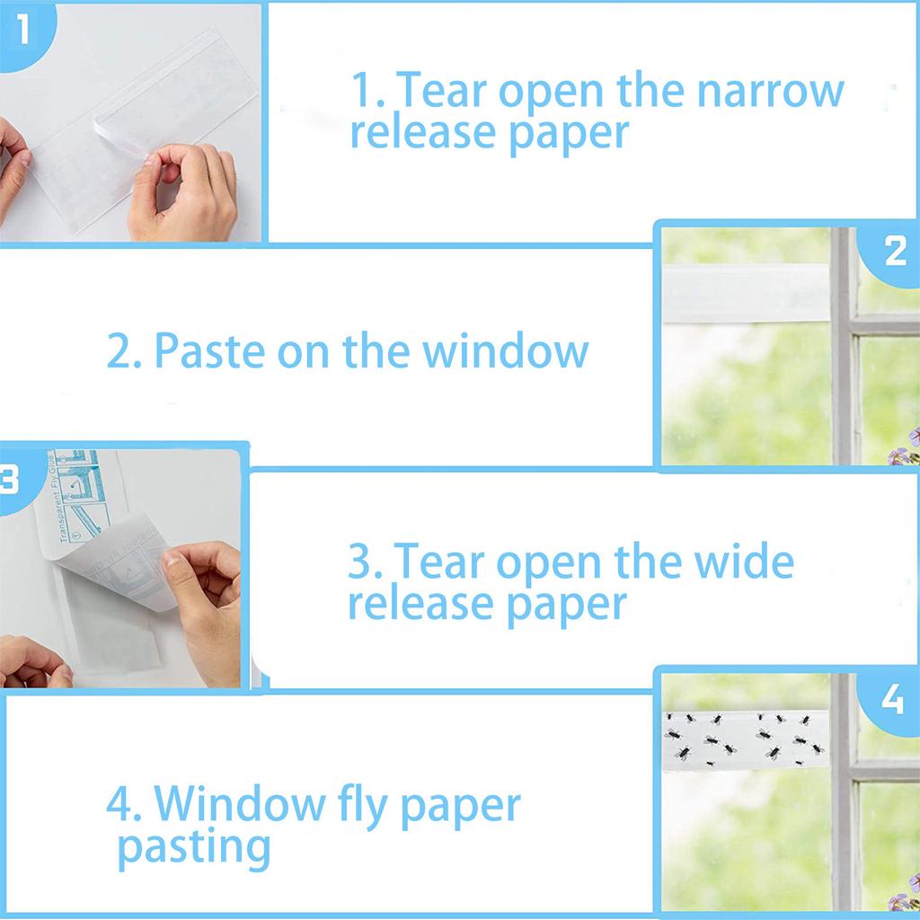 10 Pack Window Fly Catcher,Fruit Fly Catcher For Indoors, Fly Catcher Sticky Strips, Fly Catcher For Indoors Clear