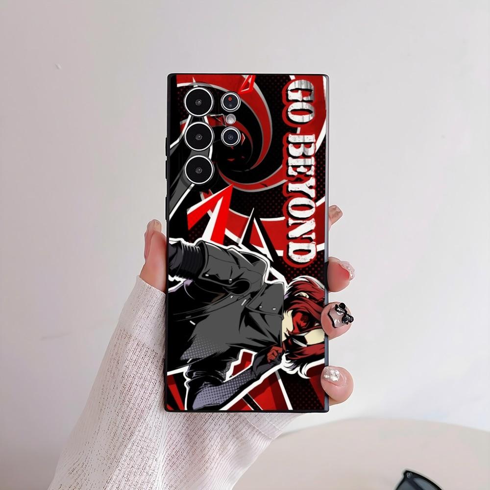 Чехол для телефона P-Persona 5 Аниме для Samsung Galaxy S25 S24 S22 S23 Ultra S21 S20 Plus 5G Матовый Нескользящий Полное Покрытие Мягкий Чехол