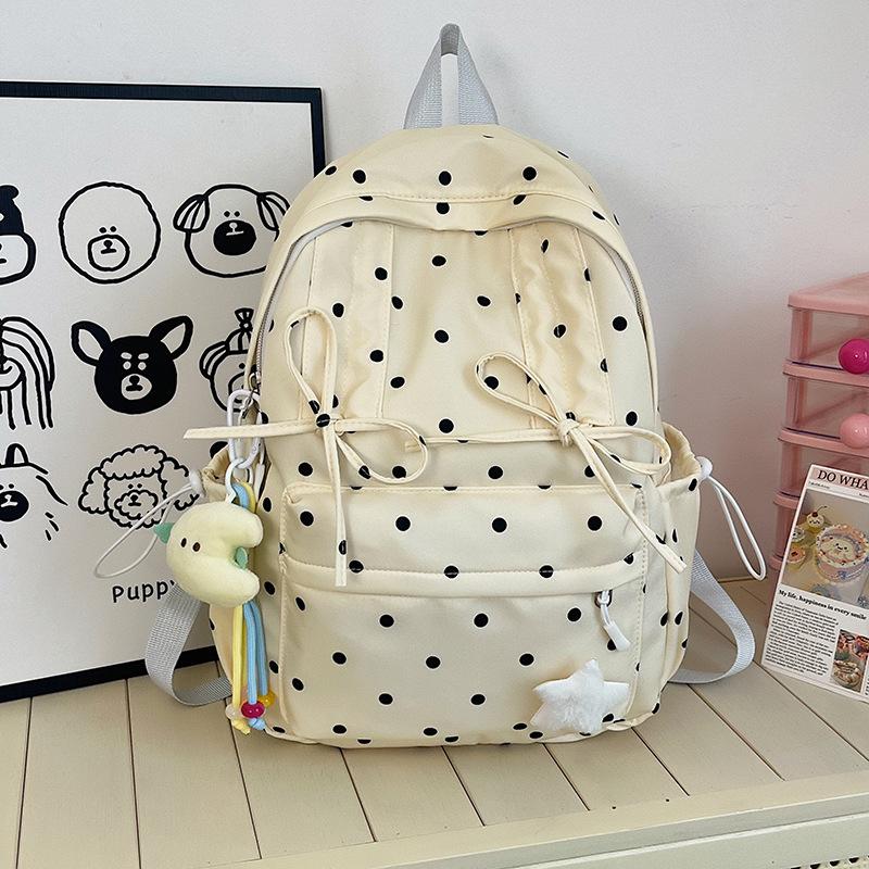 Fresh and Sweet Bow Backpack High Value Sports Outdoor Travel Bag Trend Cute Large Capacity Backpack